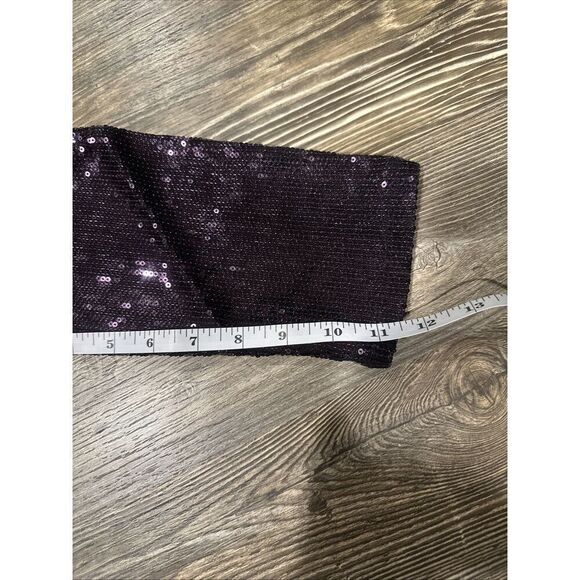Bold Elements Size Large Purple Sequined Arm Cutout Blouse Top. NWT. Z - Picture 7 of 8